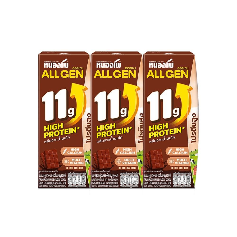 NONGPHO ALLGEN UHT CHOCOLATE FLAVOR 180 ML PACK 3