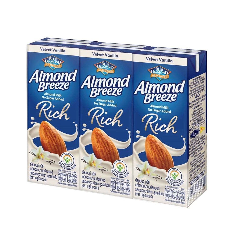 BLUE DIAMOND RICH ALMOND VANILLA ALMOND MILK 180 ML PACK 3