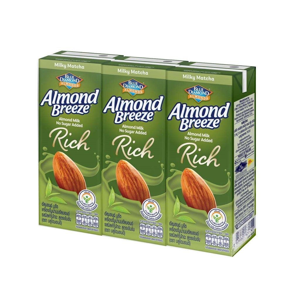 BLUE DIAMOND RICH ALMOND MILKY MATCHA ALMOND MILK 180 ML PACK 3
