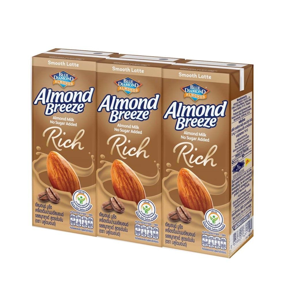 BLUE DIAMOND RICH ALMOND SMOOTH LATTE ALMOND MILK 180 ML PACK 3