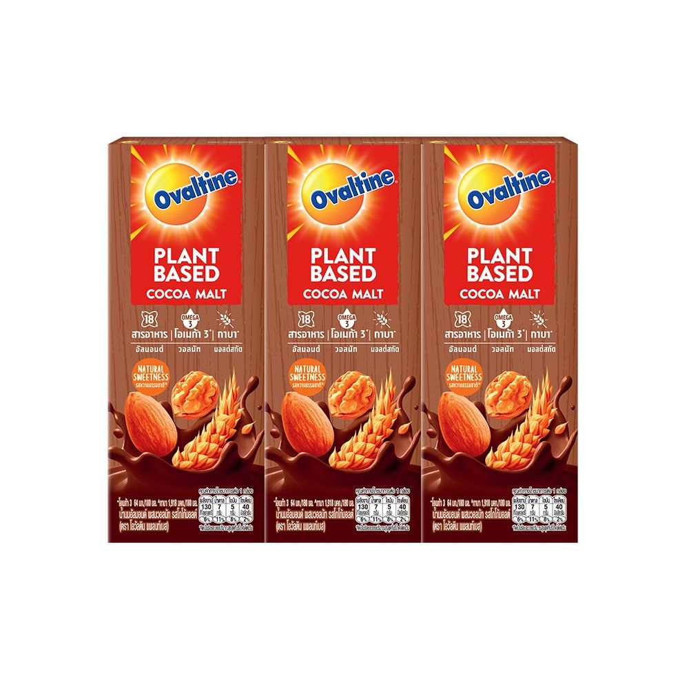 OVALTINE PLANT BASE COCOA MALT 180 ML PACK 3