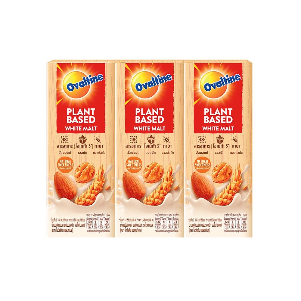 OVALTINE PLANT BASE WHITE MALT 180 ML PACK 3