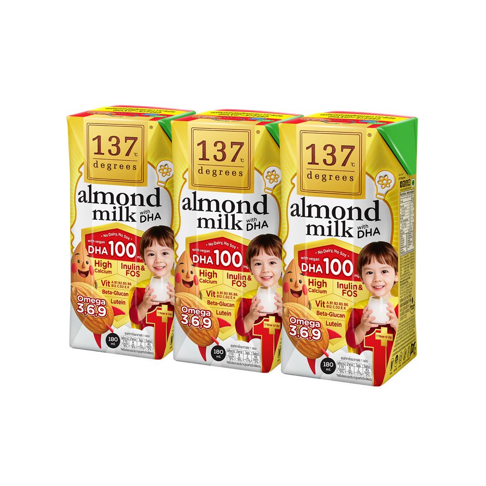137 DEGREES ALMOND MILK DHA 180 ML PACK 3