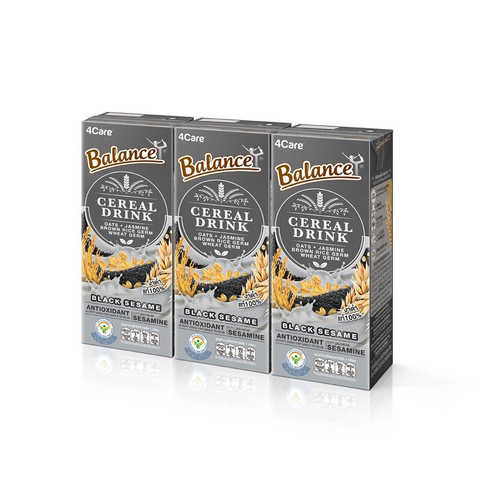 4CARE BALANCE CEREAL DRINK BLACK SESAME 180 ML PACK 3