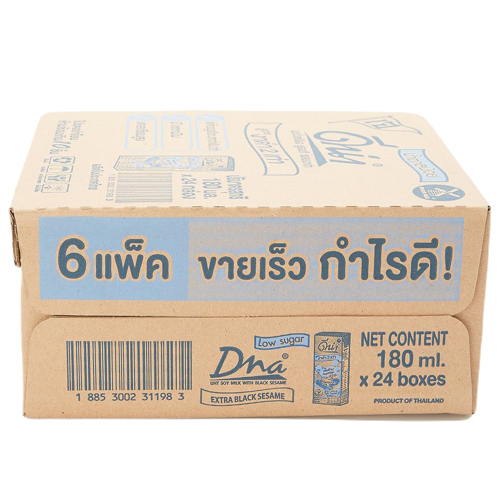 ดีน่าถั่วเหลืองน้ำตาลน้อยผสมงาดำ180มลX24