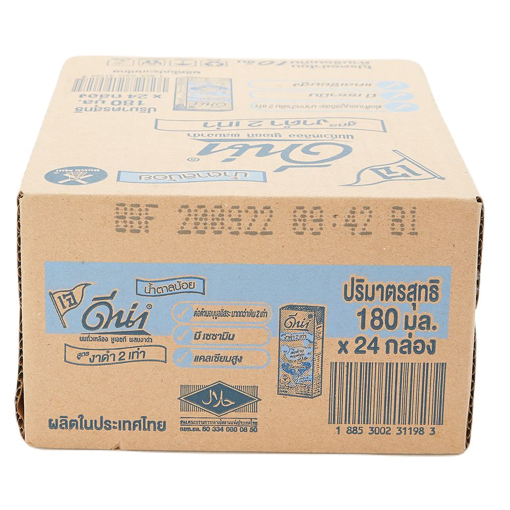 ดีน่าถั่วเหลืองน้ำตาลน้อยผสมงาดำ180มลX24