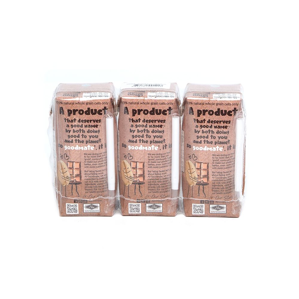 กู๊ดเมท นมโอ๊ต รสช็อกโกแลตดีลักซ์ 180 มล. แพ็ค 3