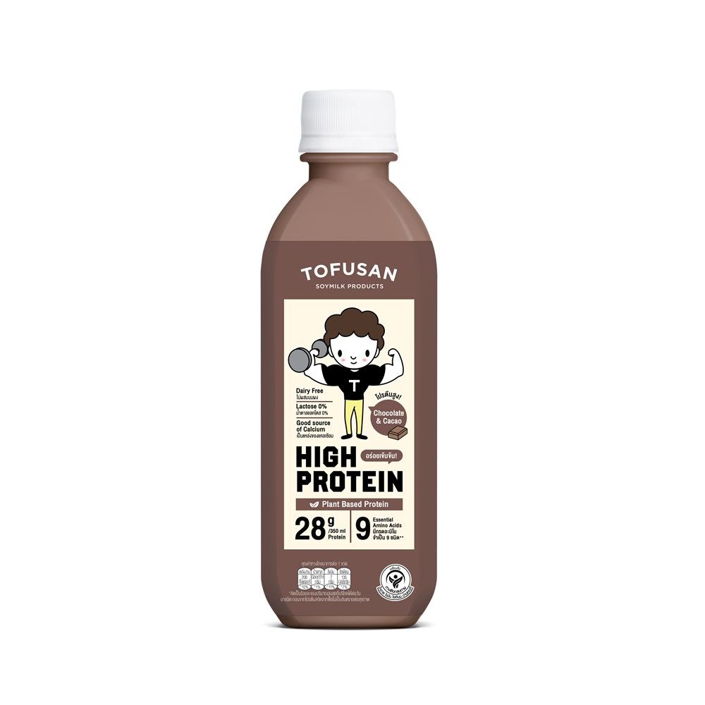 TOFUSAN HIGH PROTIEN SOY MILK 0% SUGAR DARK CHOC 350 ML