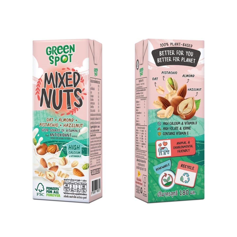GREEN SPOT UHT OAT MILK WITH MIXED NUTS 180 ML