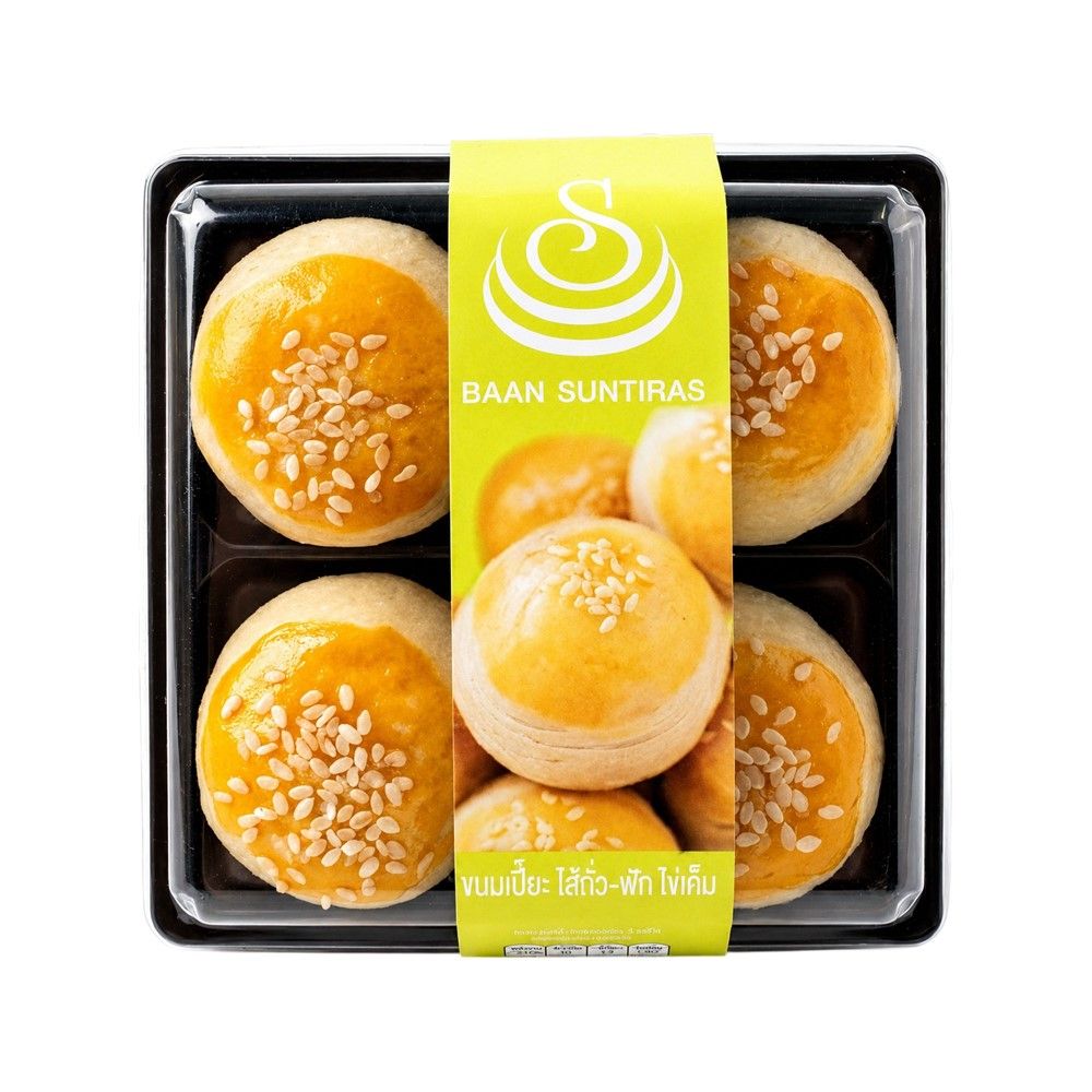 BAAN SANTIRAT CHINESE PASTRY MELON WITH EGG 4 PCS.