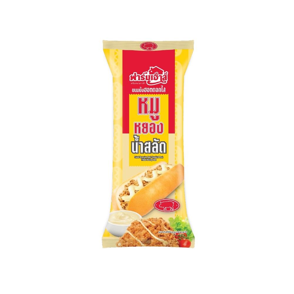 FARM HOUSE SALAD SHREDDED PORK FILLED HOT DOG BUN 80 G
