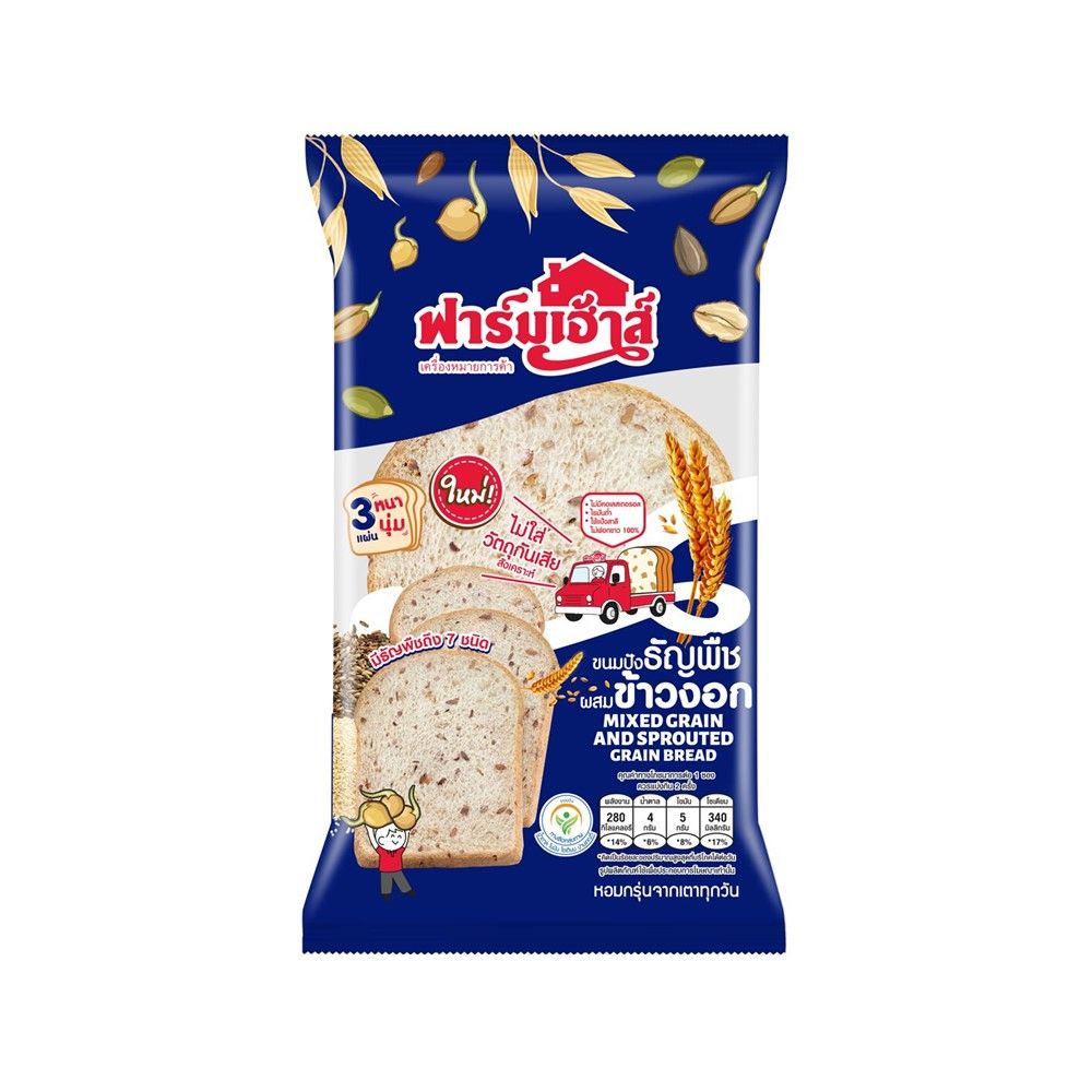 FARMHOUSE MIXED GRAIN AND SPROUTED GRAIN BREAD 100 G