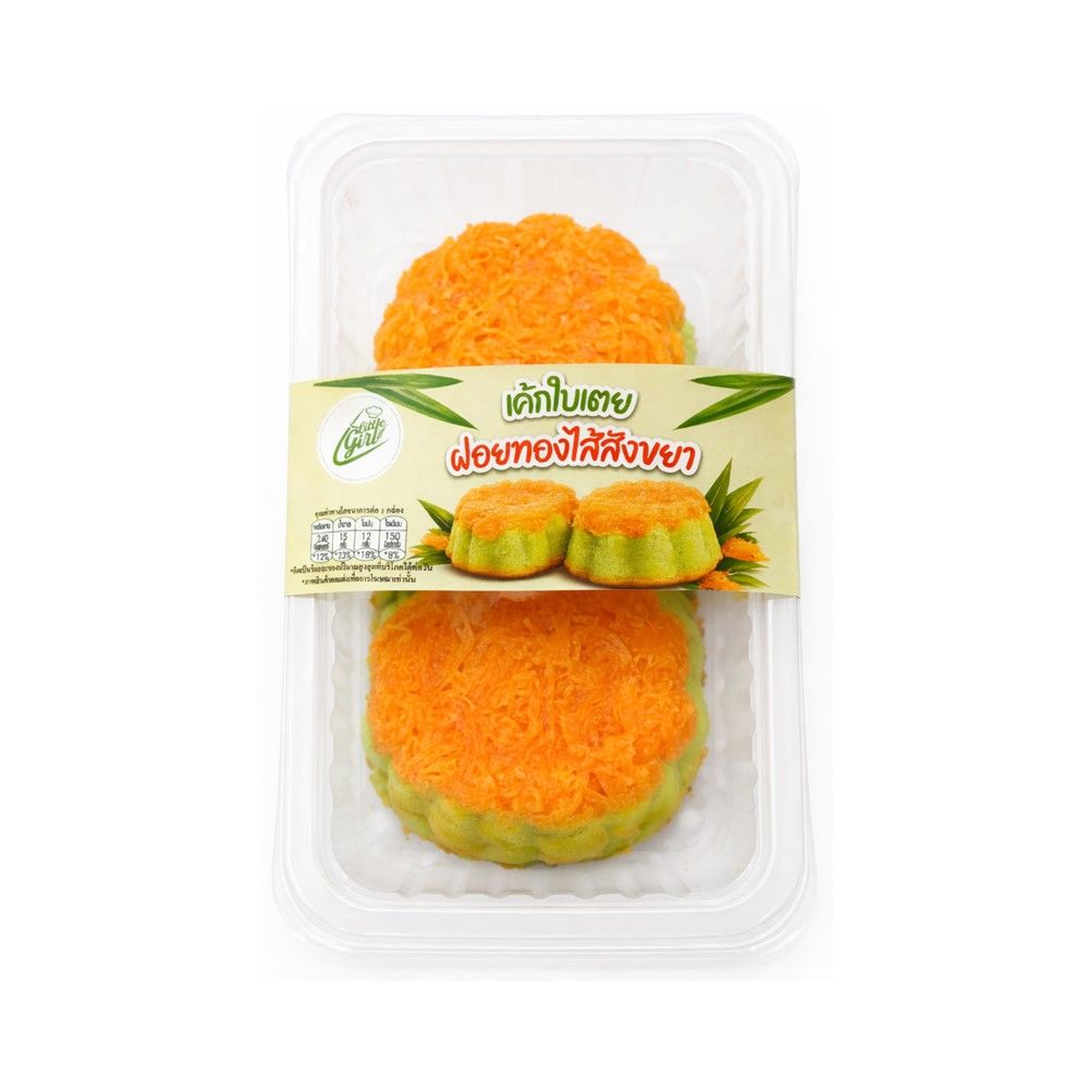 LITTLE GIRL PANDAN CAKE EGG THREADS CUSTARD 95 G
