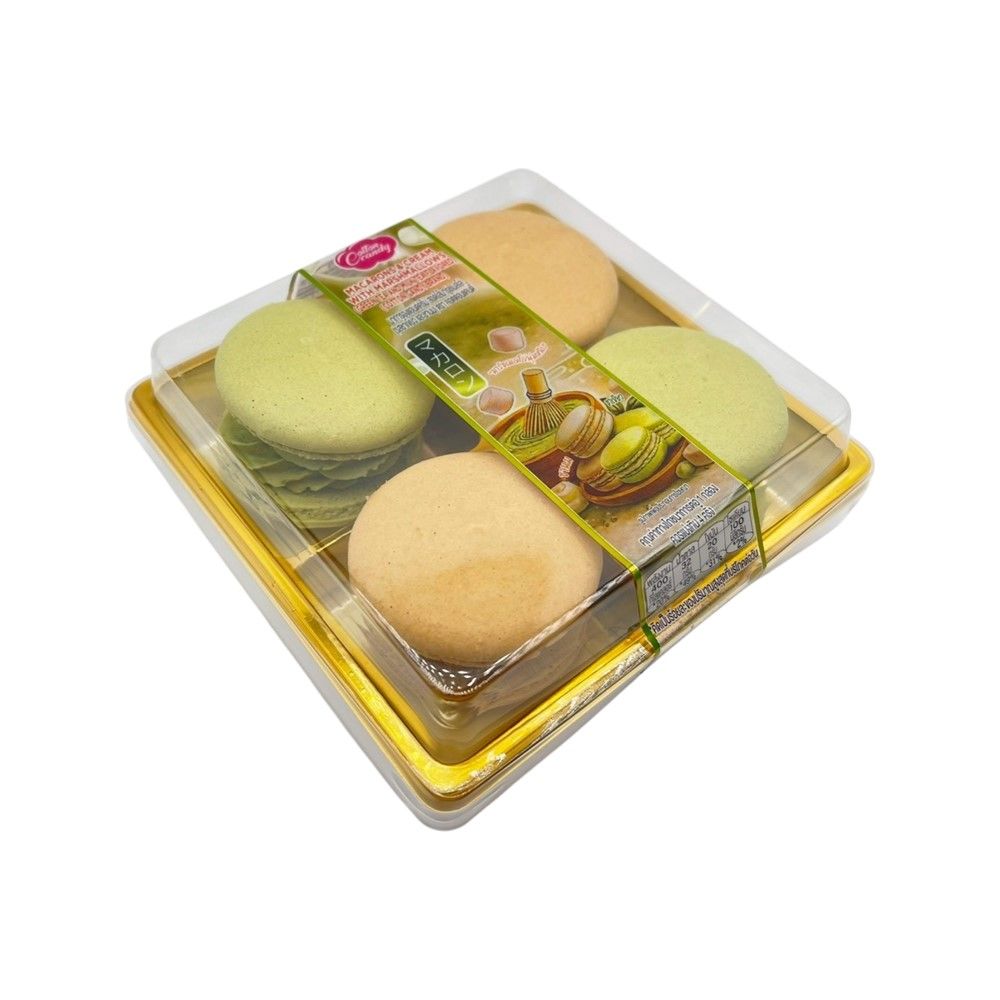 COTTON CANDY MACARON GREEN TEA AND MILK TEA 4 PCS. 80 G