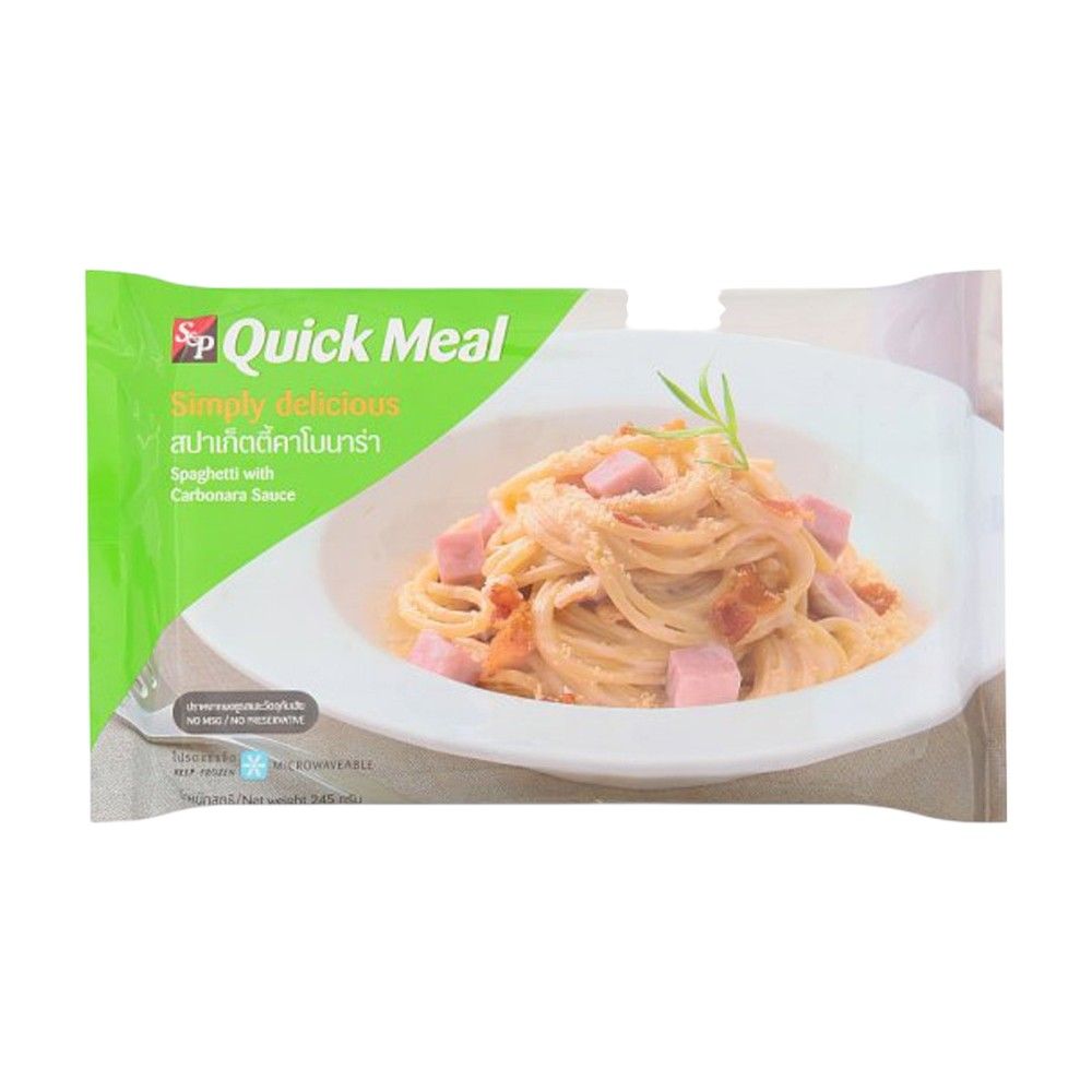 S AND P FROZEN SPAGHETTI CARBONARA SAUCE 245 G