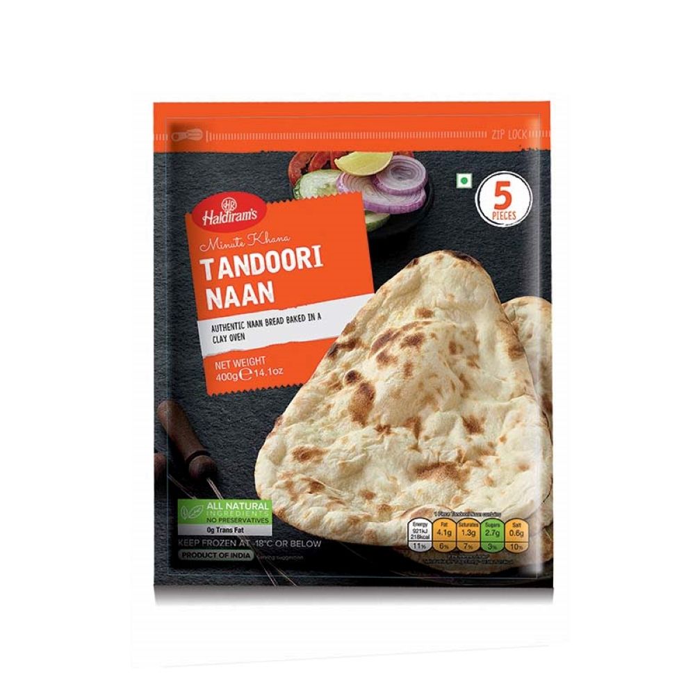 HALDIRAM FROZEN TUNDOORI NAAN BREAD 400 G.