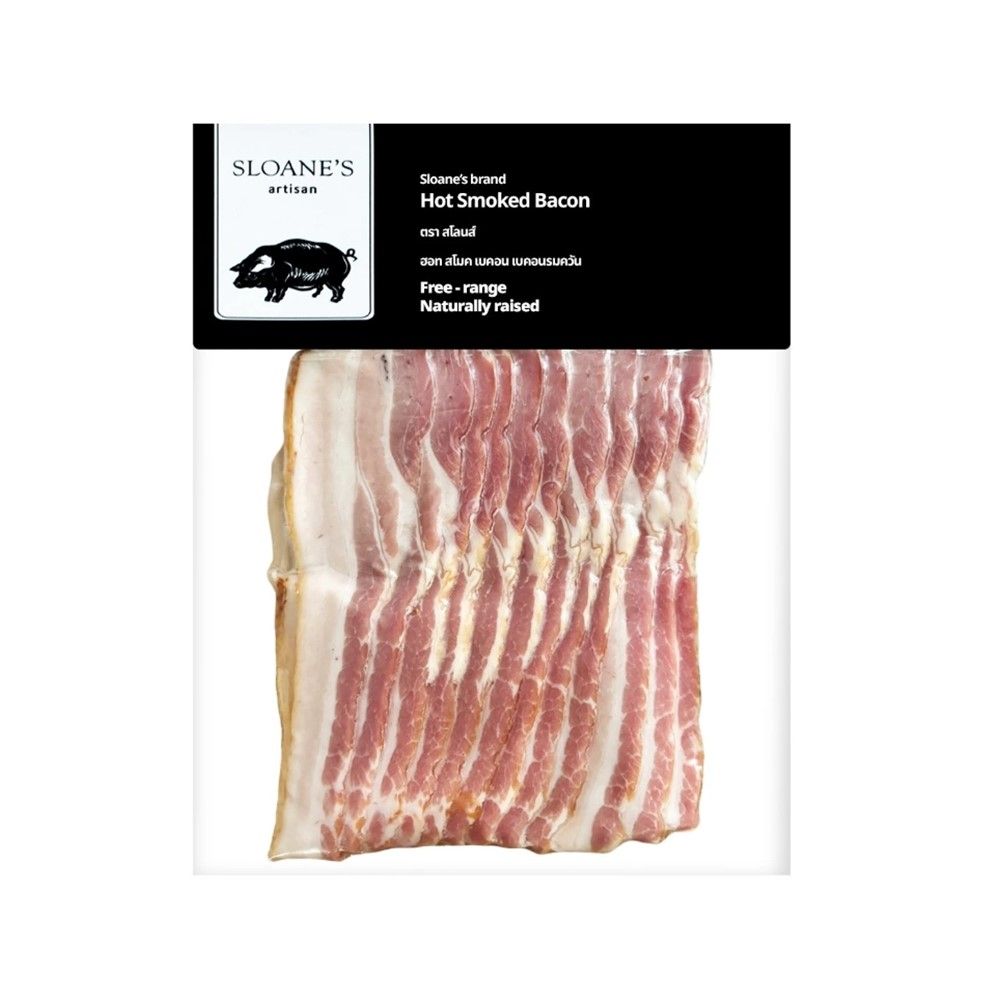 SLOANES HOT SMOKED BACON 200 G