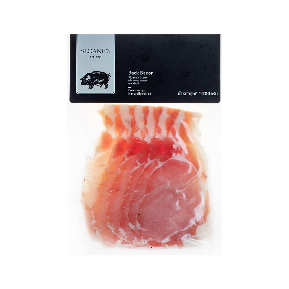 SLOANES DRY CURED BACK BACON 200 G