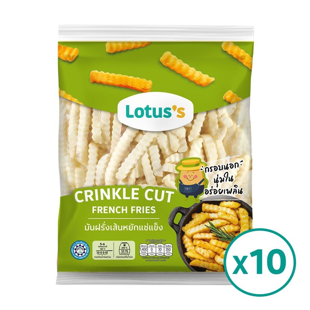 LOTUSS FROZEN CRINKLE CUT FRIES 12 MM 1000 G PACK 10