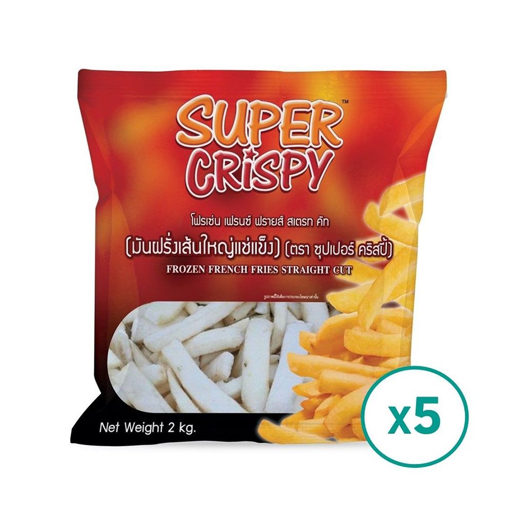 SUPER CRISPY FROZEN FRENCH FRIES STRAIGHT CUT 2 KG PACK 5