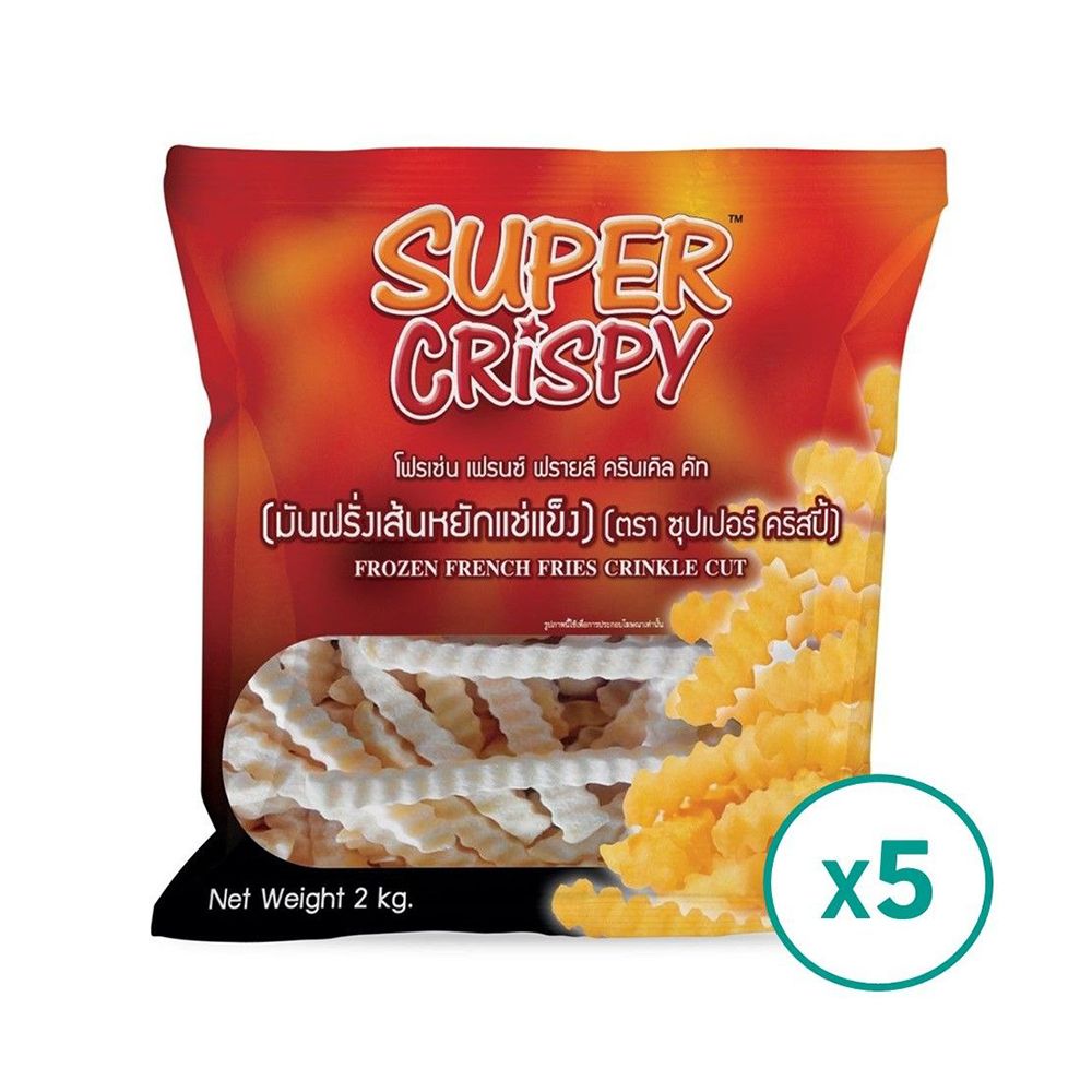 SUPER CRISPY FROZEN FRENCH FRIES CRINKLE CUT 2 KG PACK 5