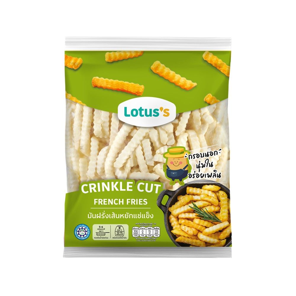 LOTUSS FROZEN CRINKLE CUT FRENCH FRIES 12 MM 500 G