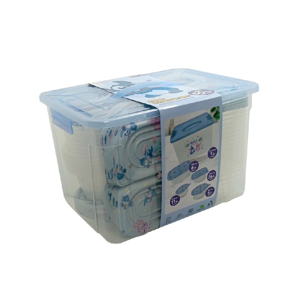 LOTUSS DISNEY สติทช์ กล่องถนอมอาหาร+ฝา 50ชิ้น