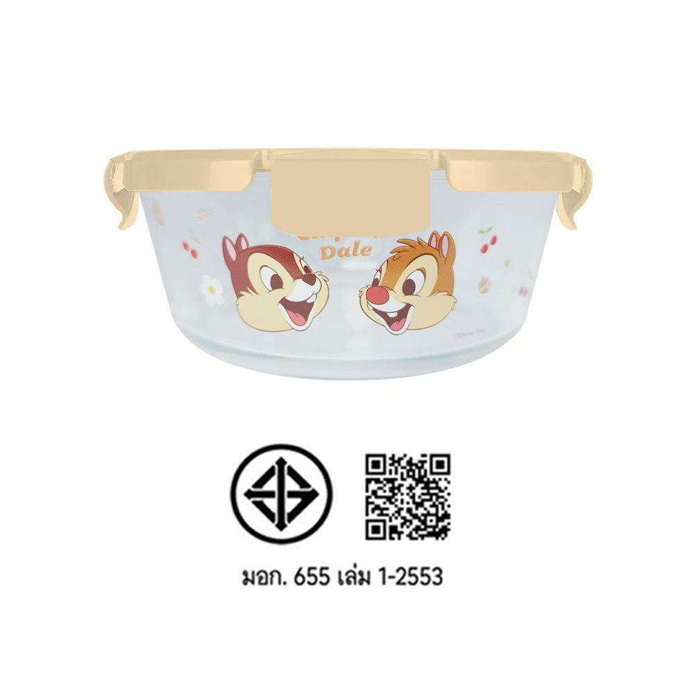 กล่องอาหารแก้ว แบบกลม FLUFFY 980 มล. (คละแบบ)