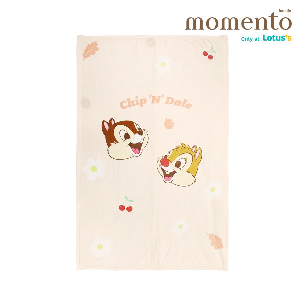 MOMENTO หมอนอิงกลมชิปแอนด์เดล+ผ้าแฟลนเนล 40X60 นิ้ว