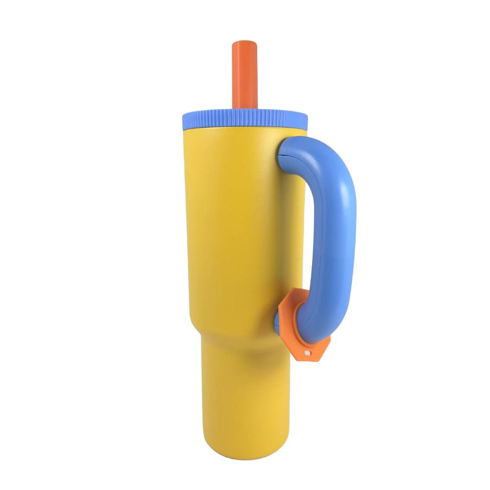 แก้วน้ำสเตนเลสมีหูจับ 1200 มล. (คละสี)