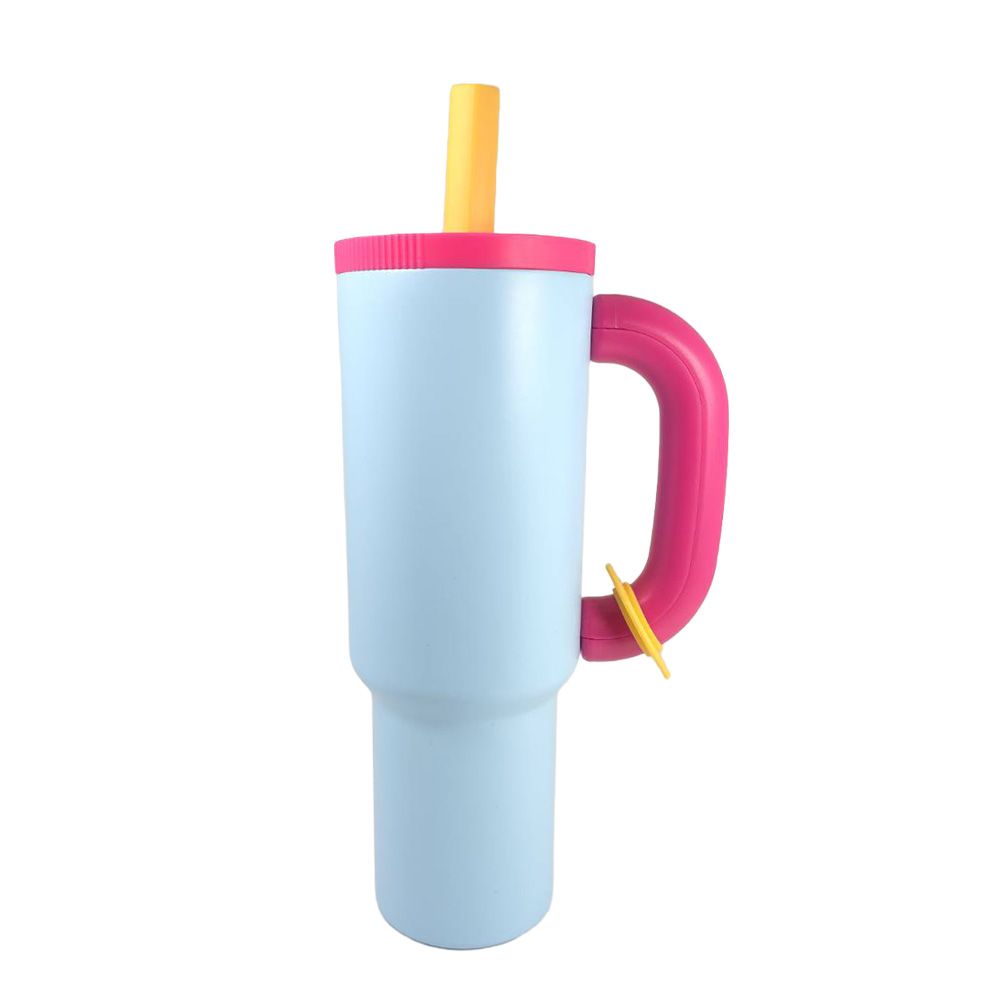 แก้วน้ำสเตนเลสมีหูจับ 1200 มล. (คละสี)