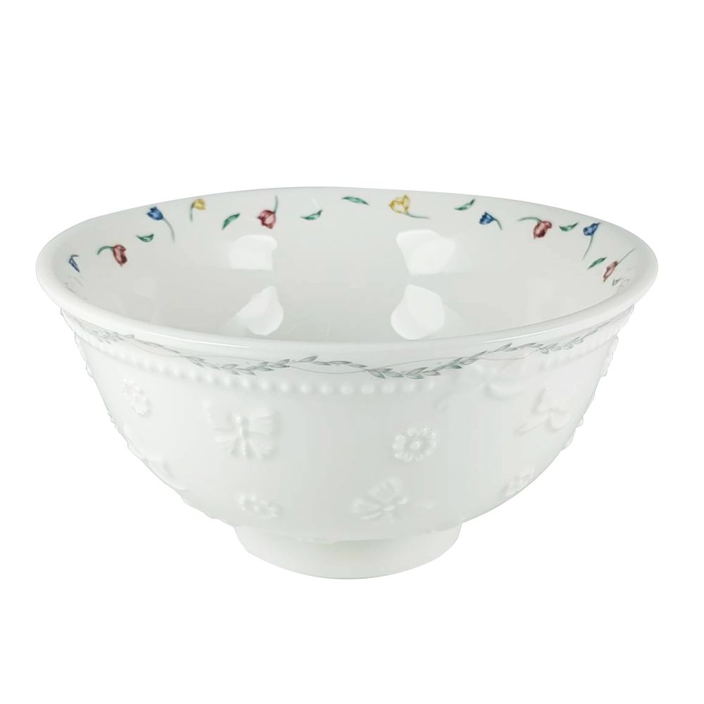 เซตจานชามเซรามิกเอ็มบอซ 6 ชิ้น (คละแบบ)