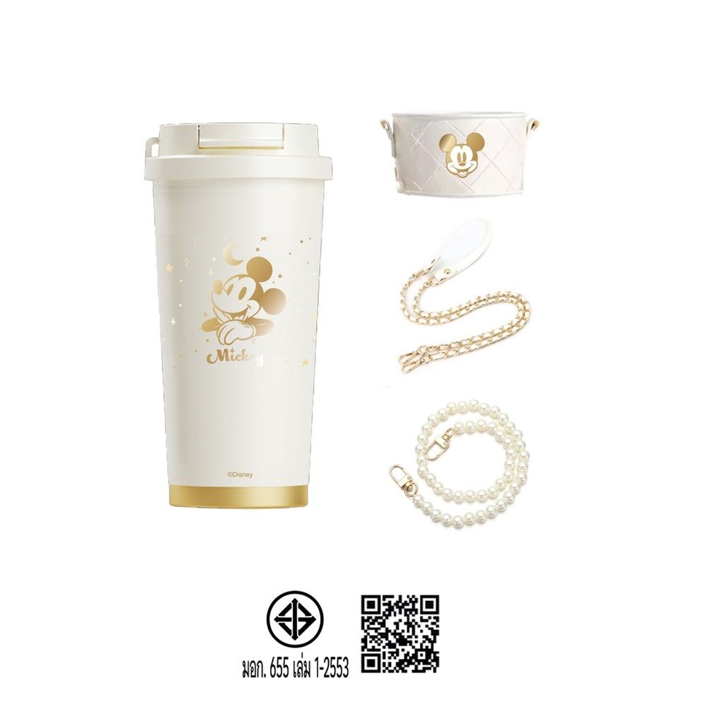 โมเมนโต แก้วสเตนเลสดิสนีย์ 500 มล. + กระเป๋าใส่แก้ว (คละแบบ)