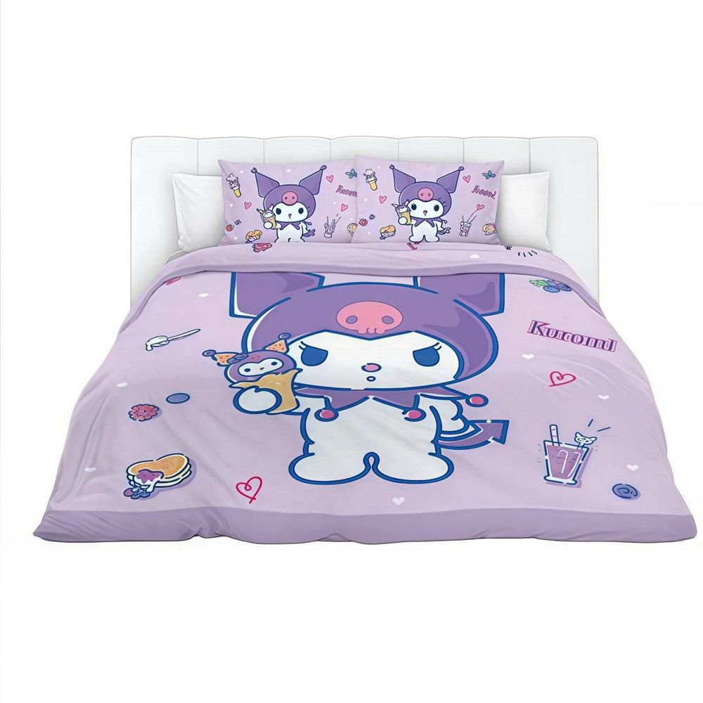 โมเมนโต ผ้าปูคุโรมิ 6 ฟุต + ผ้านวม 70X90 นิ้ว