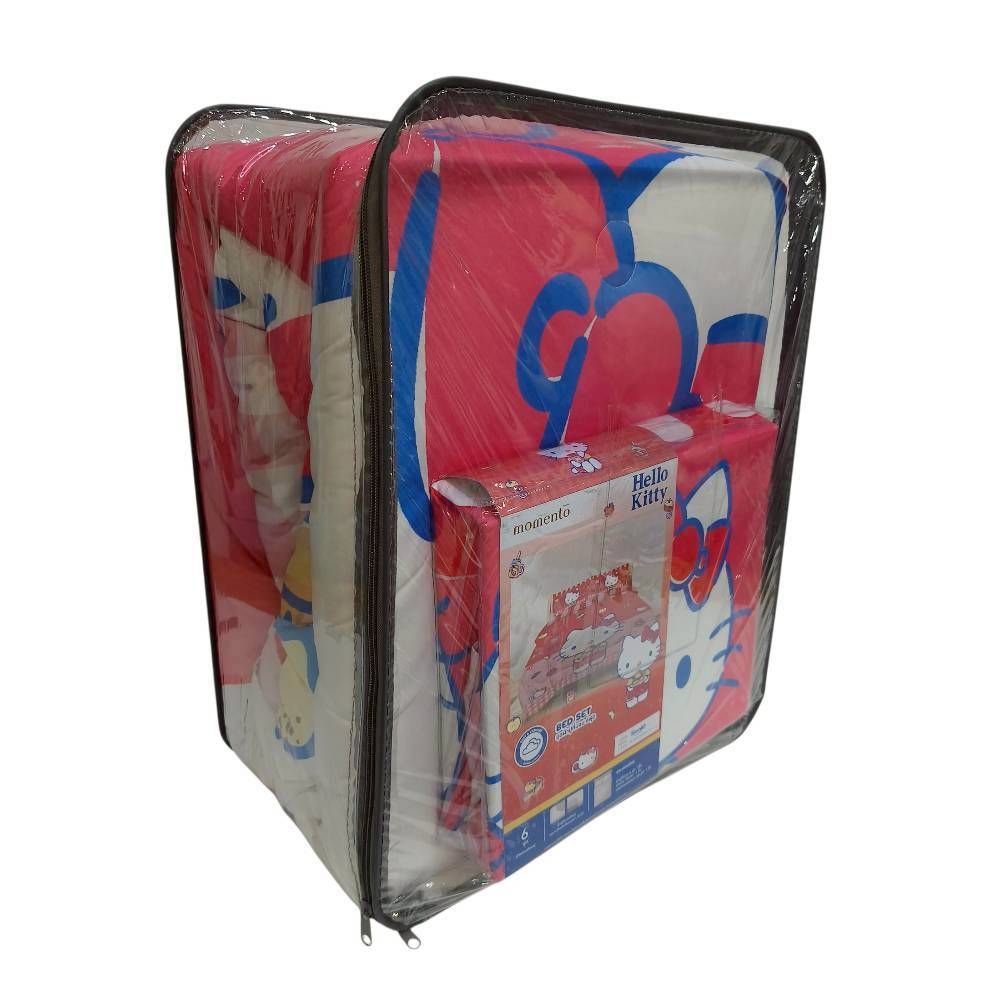 โมเมนโต ผ้าปูคิตตี้ 6 ฟุต + ผ้านวม 70X90 นิ้ว