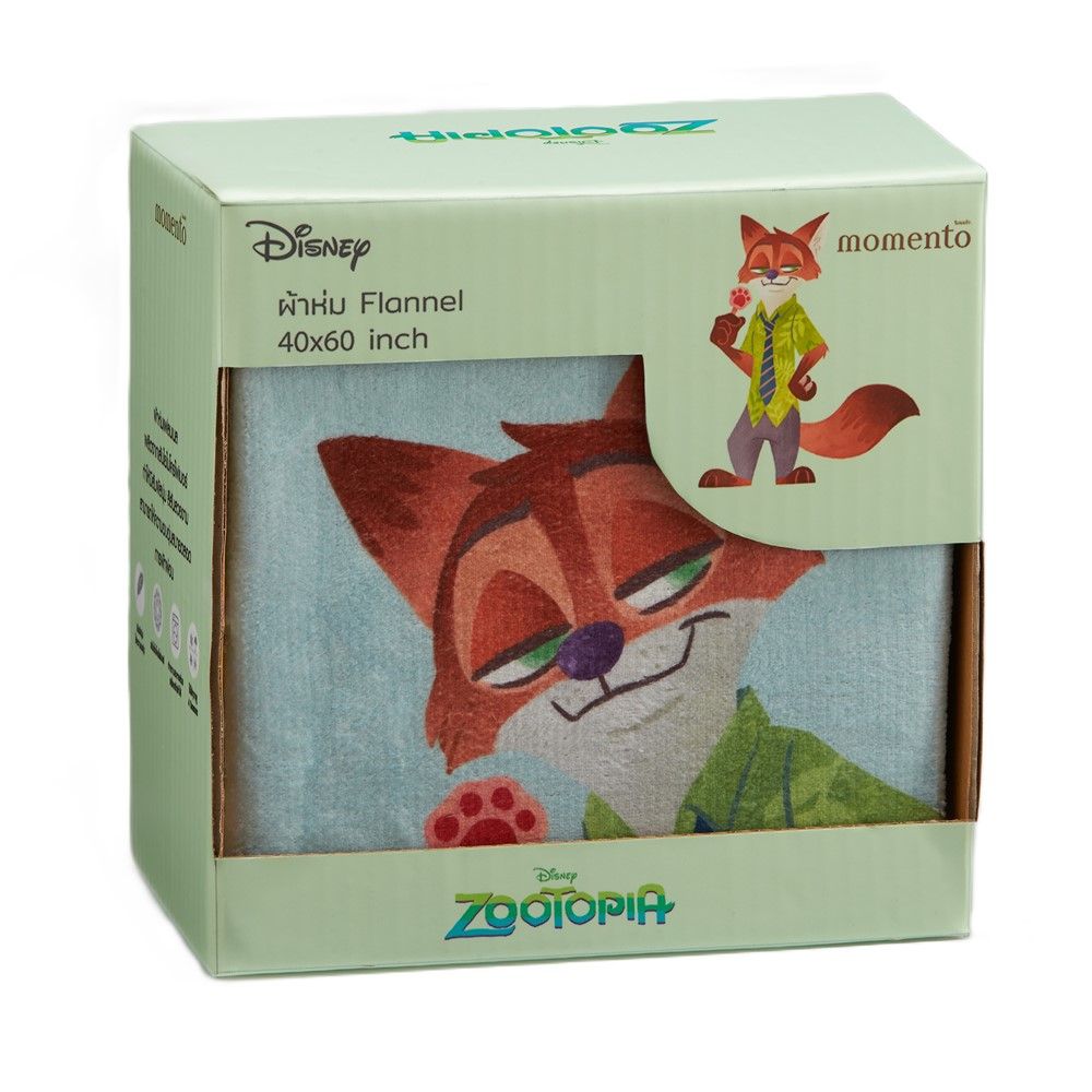 โมเมนโต ผ้าห่มฟลาแนล ดิสนีย์ซูโทเปีย 40X60 นิ้ว (คละแบบ)