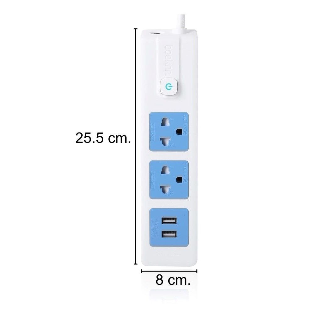 RANDYปลั๊กไฟ 2ช่อง2USB 1สวิทช์ 777U 3M