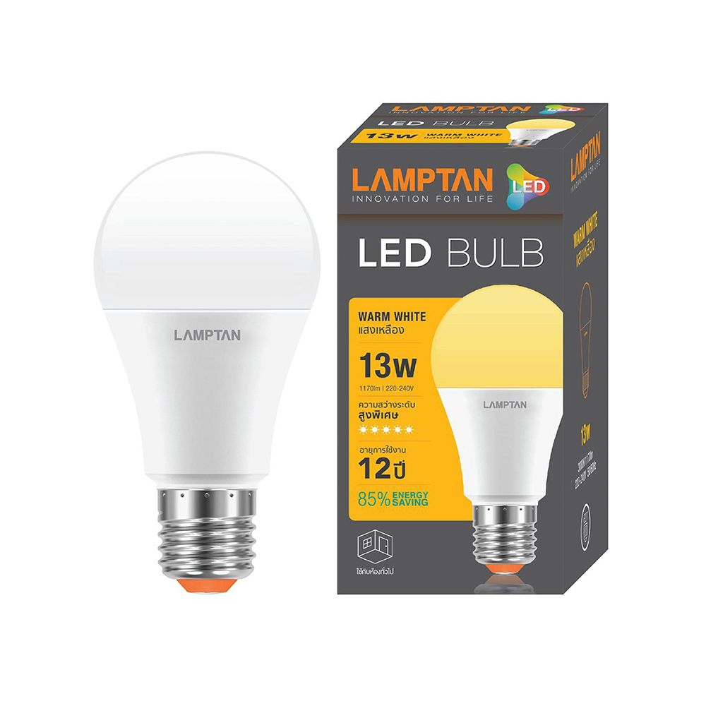 LAMPTAN LED BULB 13W WARM WHITE