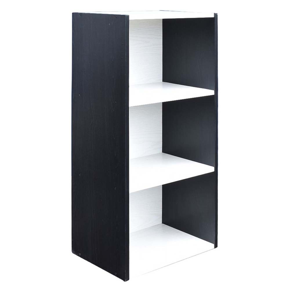 ชั้นอเนกประสงค์3ช่อง สีไม้ขาว-ดำ42X29X87