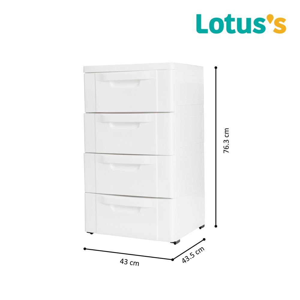 LOTUSS HOME CABINET WHITE 4 LAYER#1600