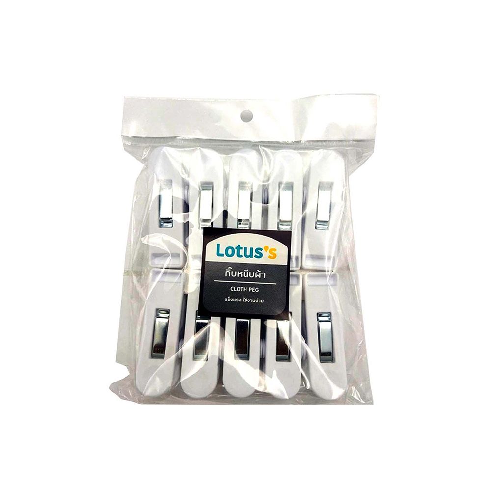 LOTUSS PLASTIC CLOTHES CLIPS 10PCS