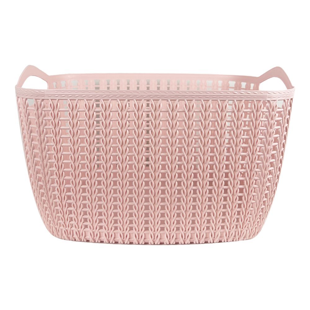 SMALL OVAL BASKET PASTEL PINK 18L K-001P