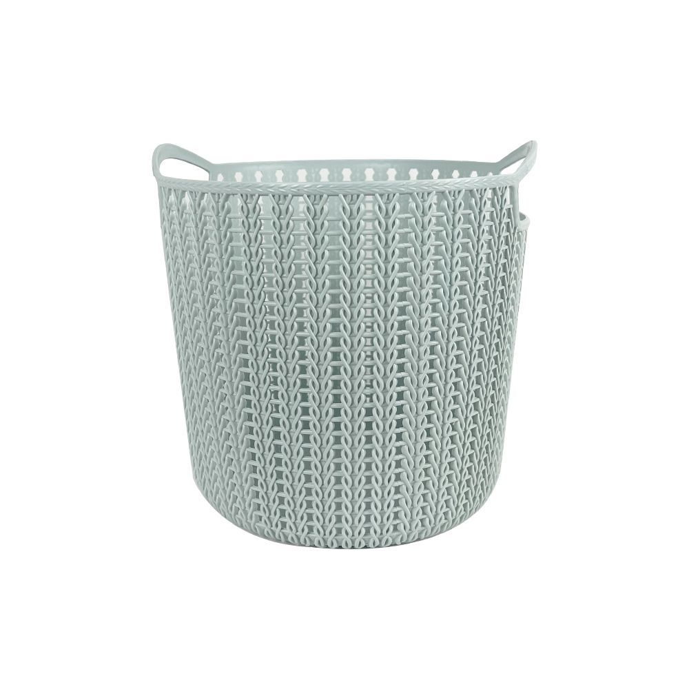 ตระกร้าเล็กทรงกลมสีเขียวพาสเทล 8L K-004G