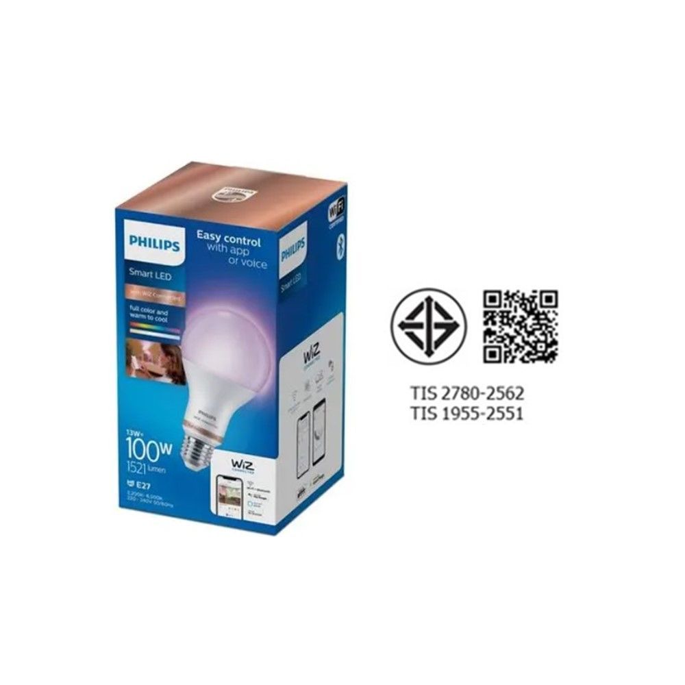 PHILIPS หลอด WIZ 100W A67 E27 หลอดสี