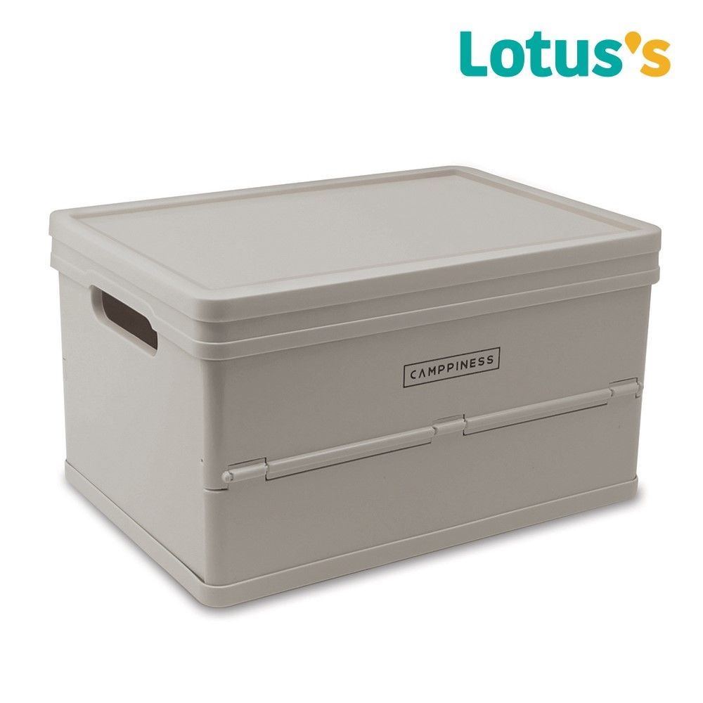 FOLDABLE BOX WITH LID GREYSIZE 29 X41.5 X23.5 CM.