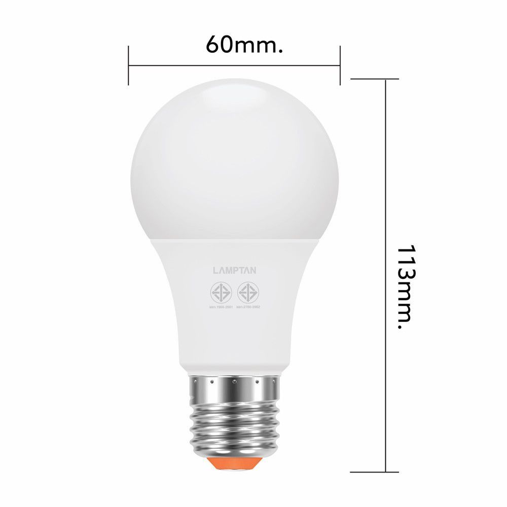 LAMPTAN หลอดไฟ LED BULB 10W แสงขาว แพ็ค4