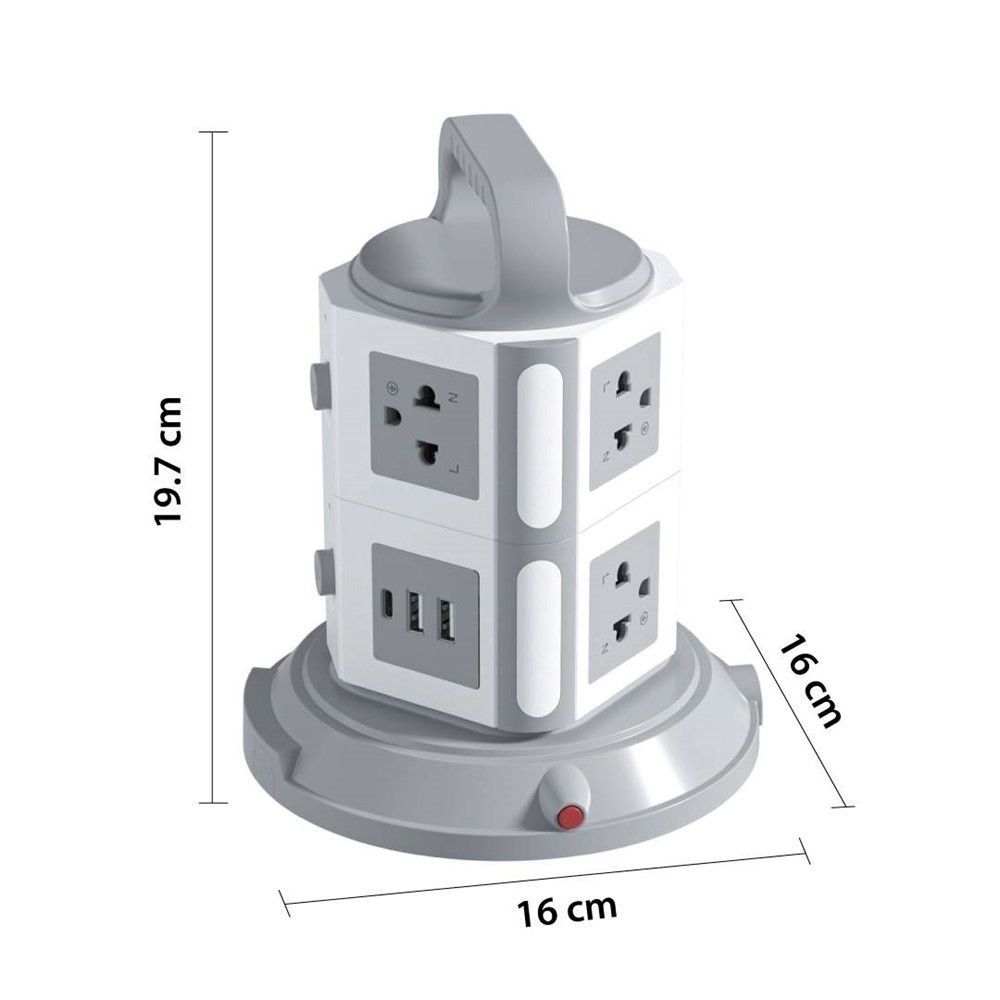 BLL ปลั๊กไฟ TOWER 2สวิตซ์ 7ช่อง 3เมตร B82