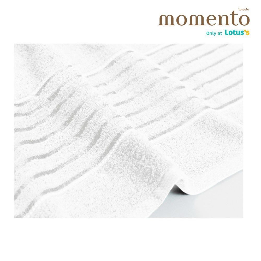 MOMENTO BATH TOWEL SOFT WHITE 30X60IN