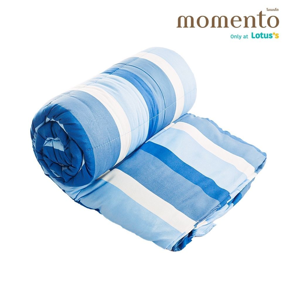 MOMENTO THIN COMFORTER BLUE STRIPE 60X80INCH