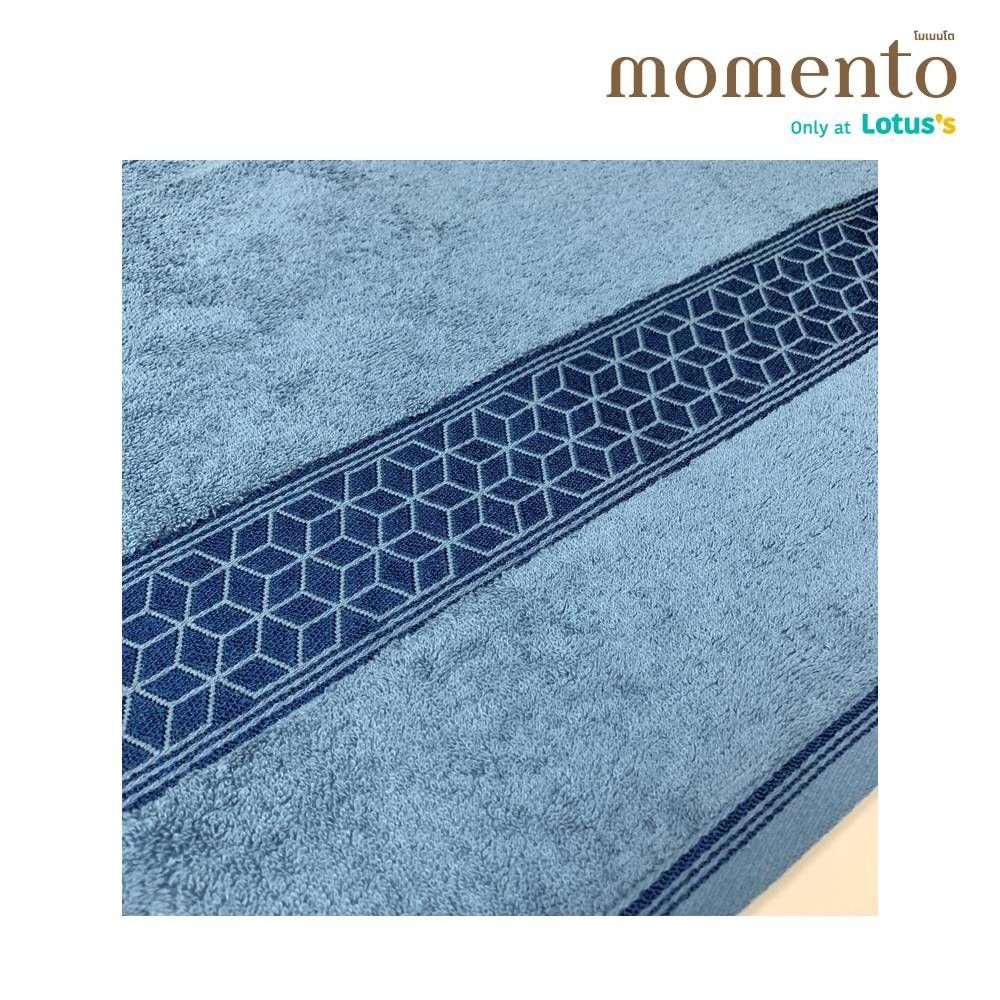 MOMENTO ผ้าขนหนูพรีเมี่ยมฟ้าคราม 27X54 นิ้ว
